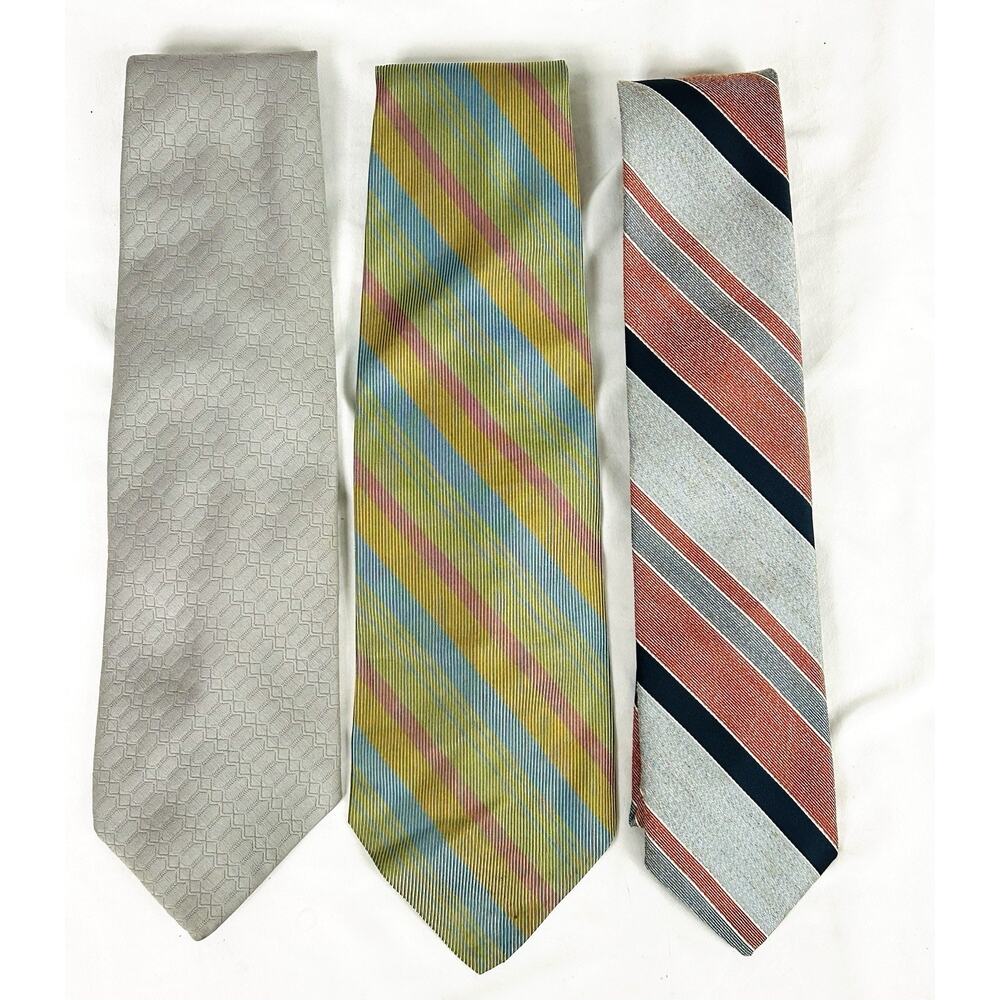 Vtg Lot of 3 Beau Brummel Men's Neckties 56-60”